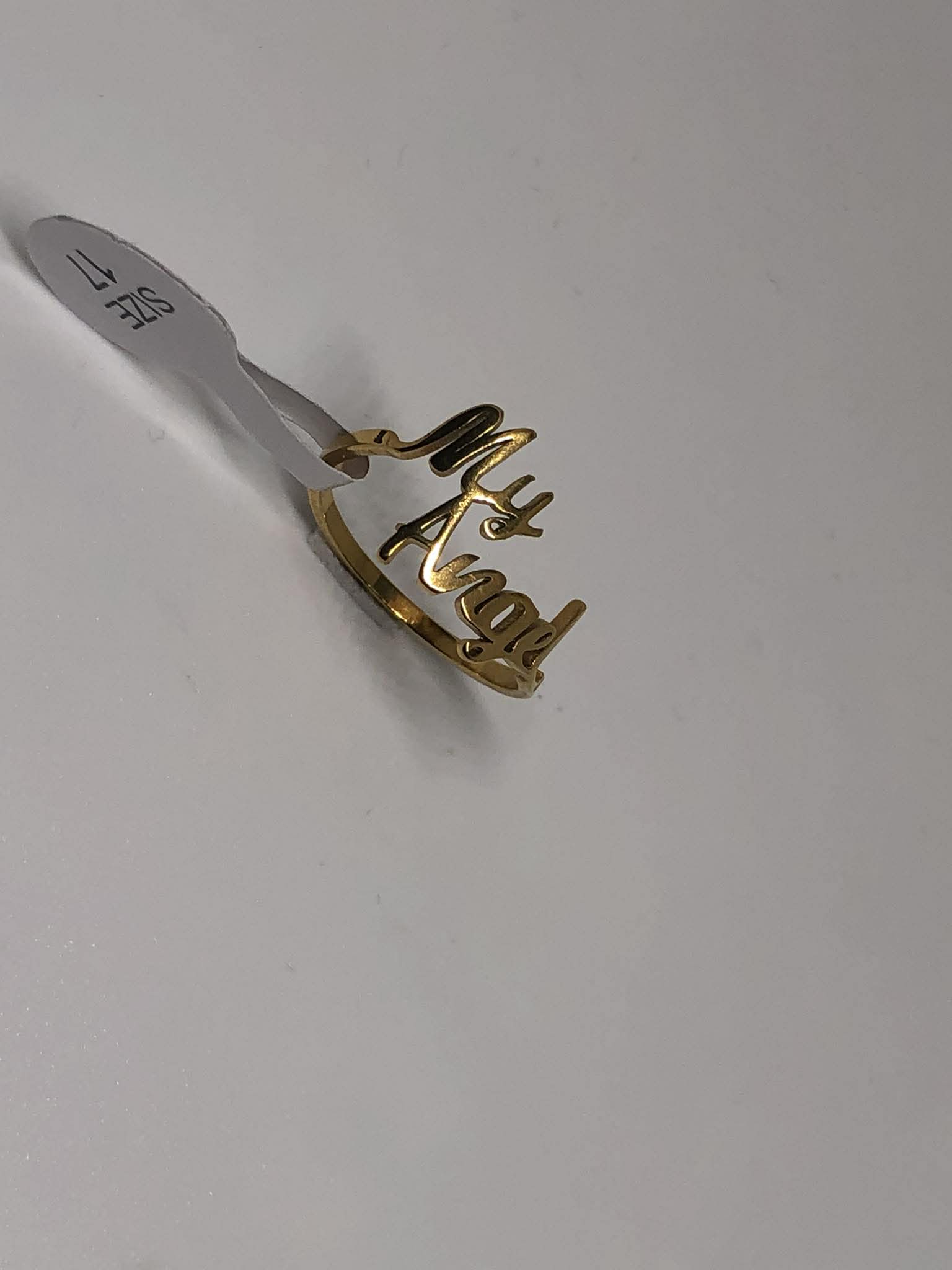 My angel Stainless steel gold ring